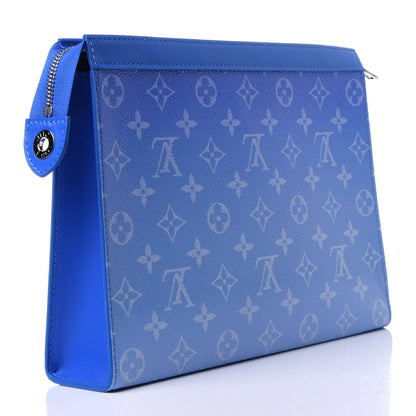 Louis Vuitton Monogram Clouds Pochette Voyage MM A4 Blue 3 of 10