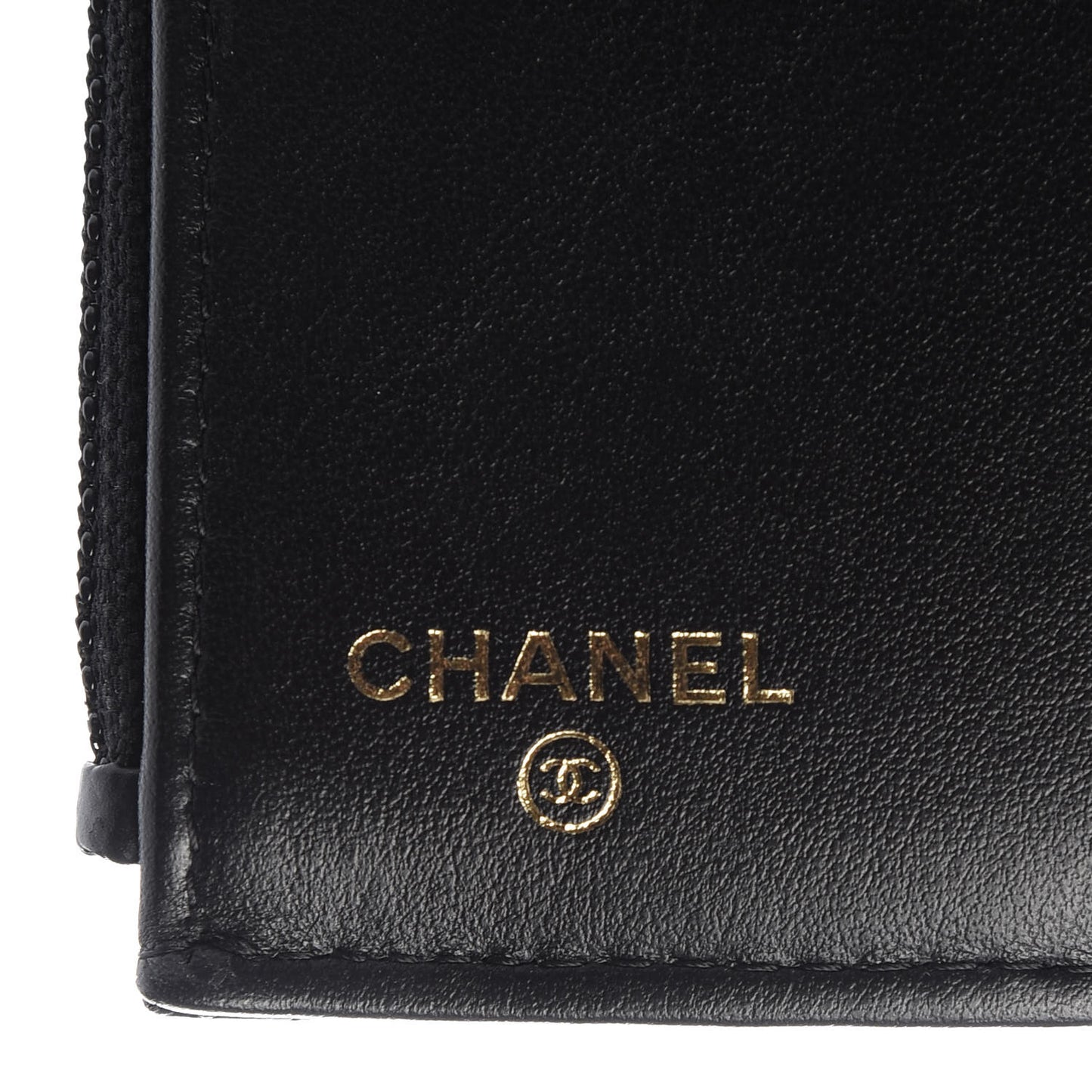Caviar Quilted Compact Boy Wallet Black