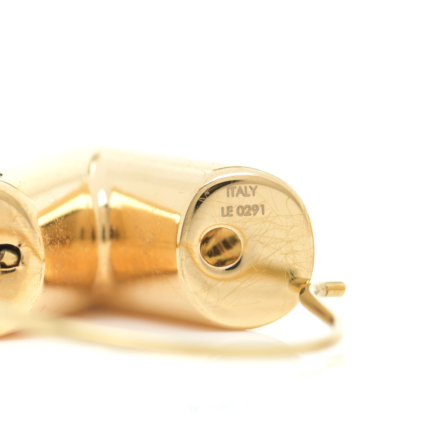 Louis Vuitton Brass Essential V Hoop Earrings Gold 4 of 6