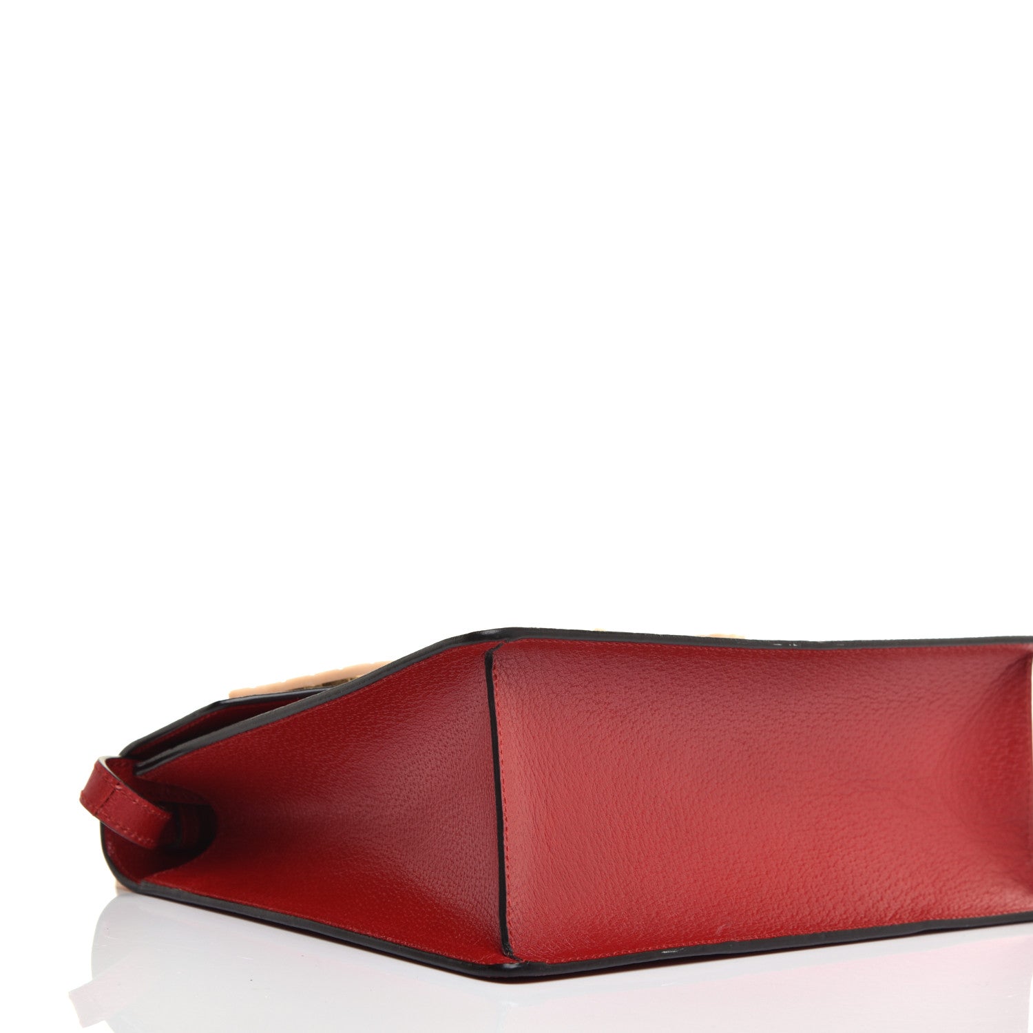 Gucci Calfskin Bamboo Web Medium Falena Moth Top Handle Bag Hibiscus Red 8 of 9