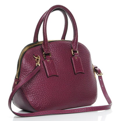 Burberry Heritage Grain Small Orchard Bowling Bag Damson Magenta 4 of 9