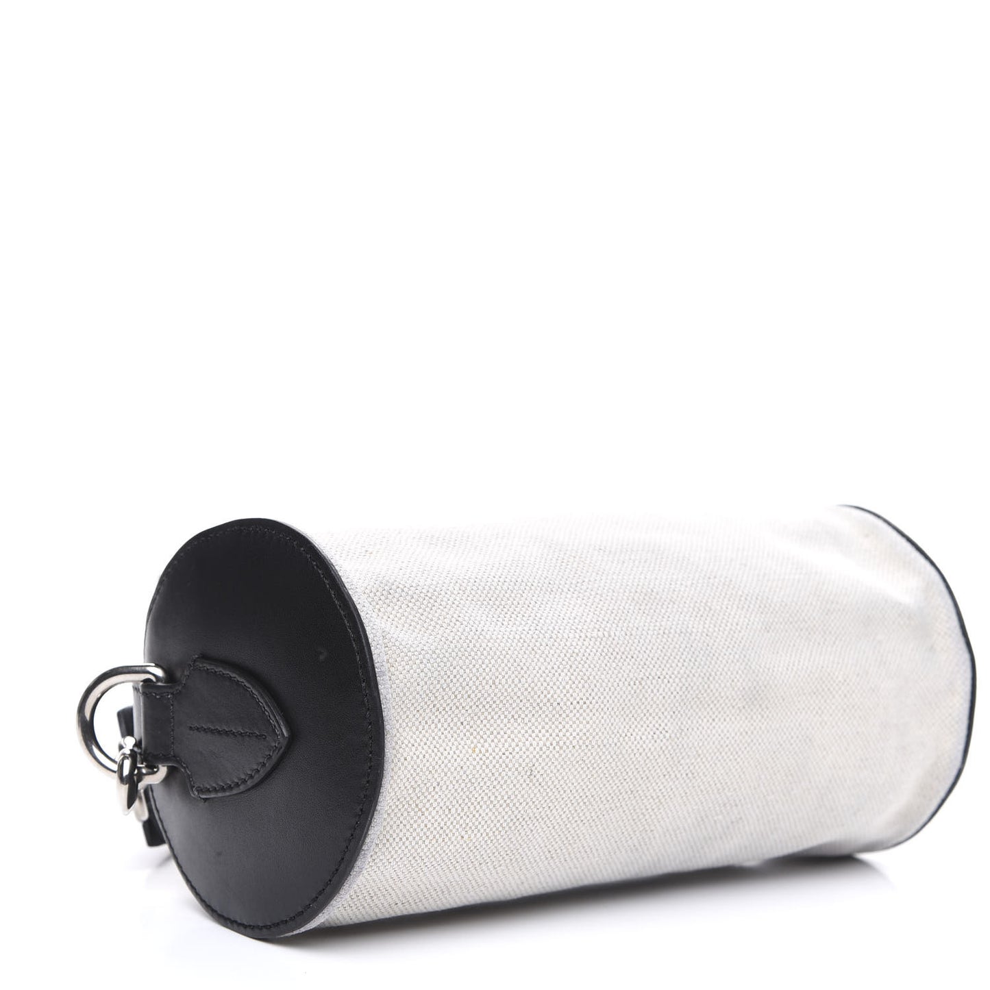 Calfskin Linen The Barrel Bag Black