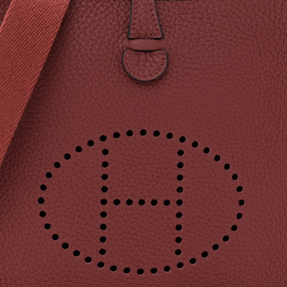 Hermes Taurillon Clemence Amazone Evelyne TPM Rouge H 8 of 11