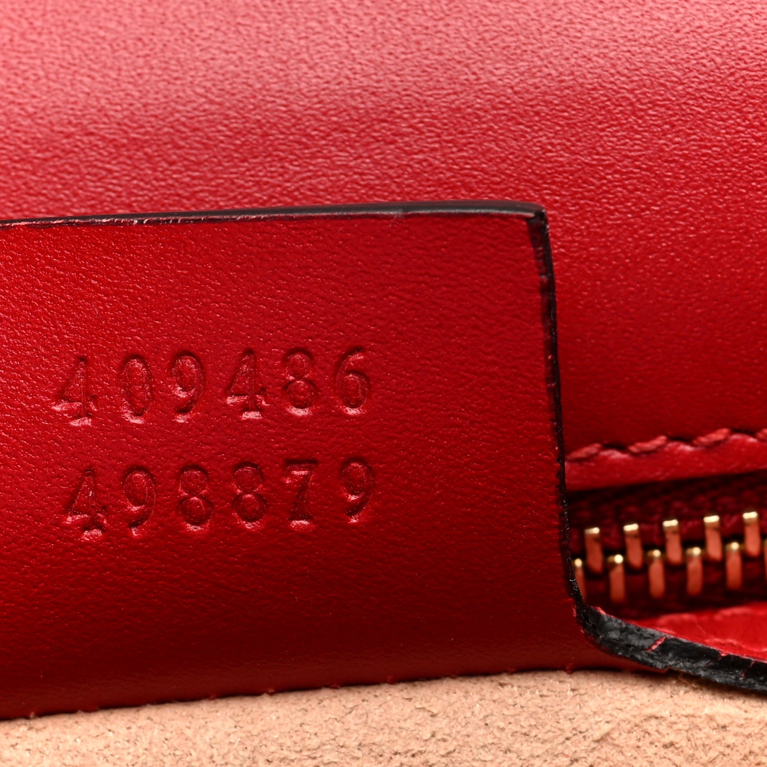Gucci Guccissima Medium Padlock Shoulder Bag Hibiscus Red 7 of 10