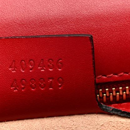 Gucci Guccissima Medium Padlock Shoulder Bag Hibiscus Red 7 of 10