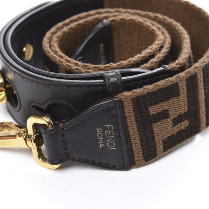 Fendi Ribbon Vitello Century FF 1974 Studded Strap You Fango Marrone Ebano 5 of 5