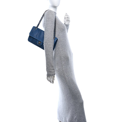 Chanel Perforated Calfskin Large Up In The Air Flap Blue 2 of 10