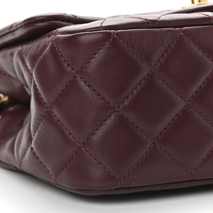 Chanel Lambskin Quilted Mini Pearl Crush Flap Burgundy 8 of 9