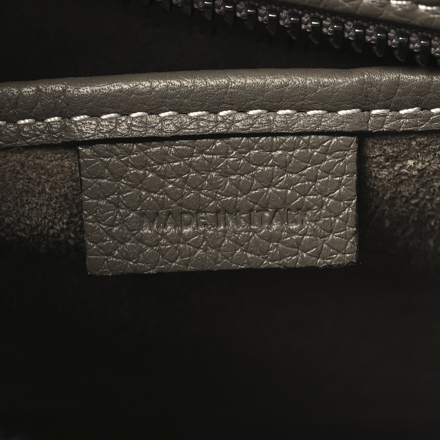 Celine Drummed Calfskin Nano Luggage Souris 7 of 11