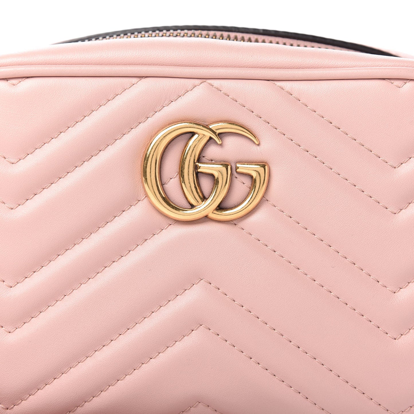 Calfskin Matelasse Mini GG Marmont Chain Shoulder Bag Perfect Pink
