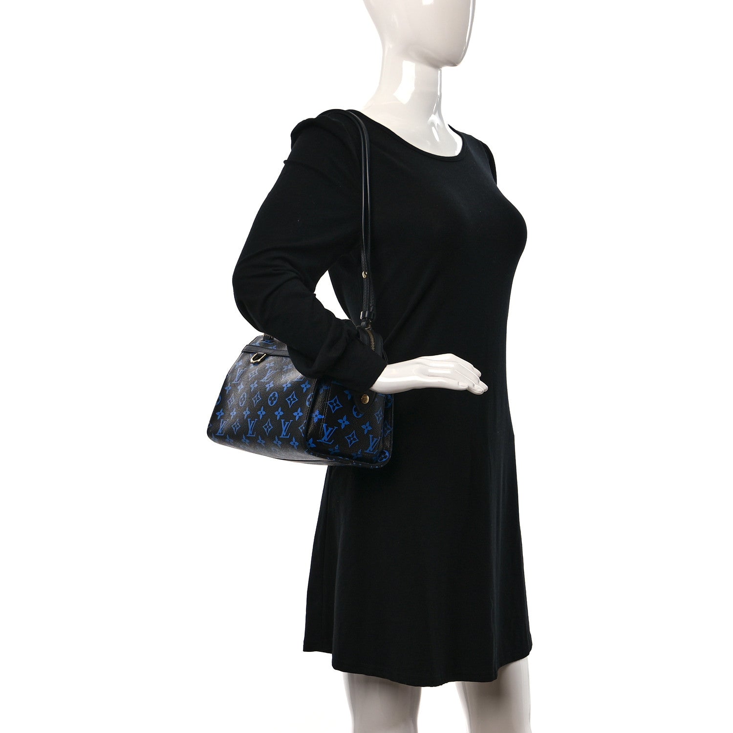 Louis Vuitton Colored Monogram Speedy Amazon PM Blue Black 2 of 8