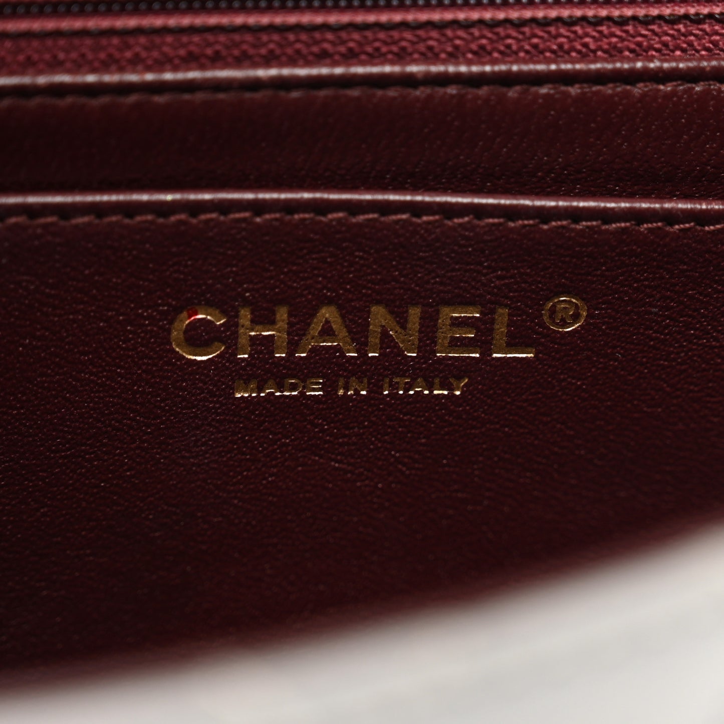 Lambskin Quilted Medium Two Tone Day Flap Grey Burgundy Grey Burgundy