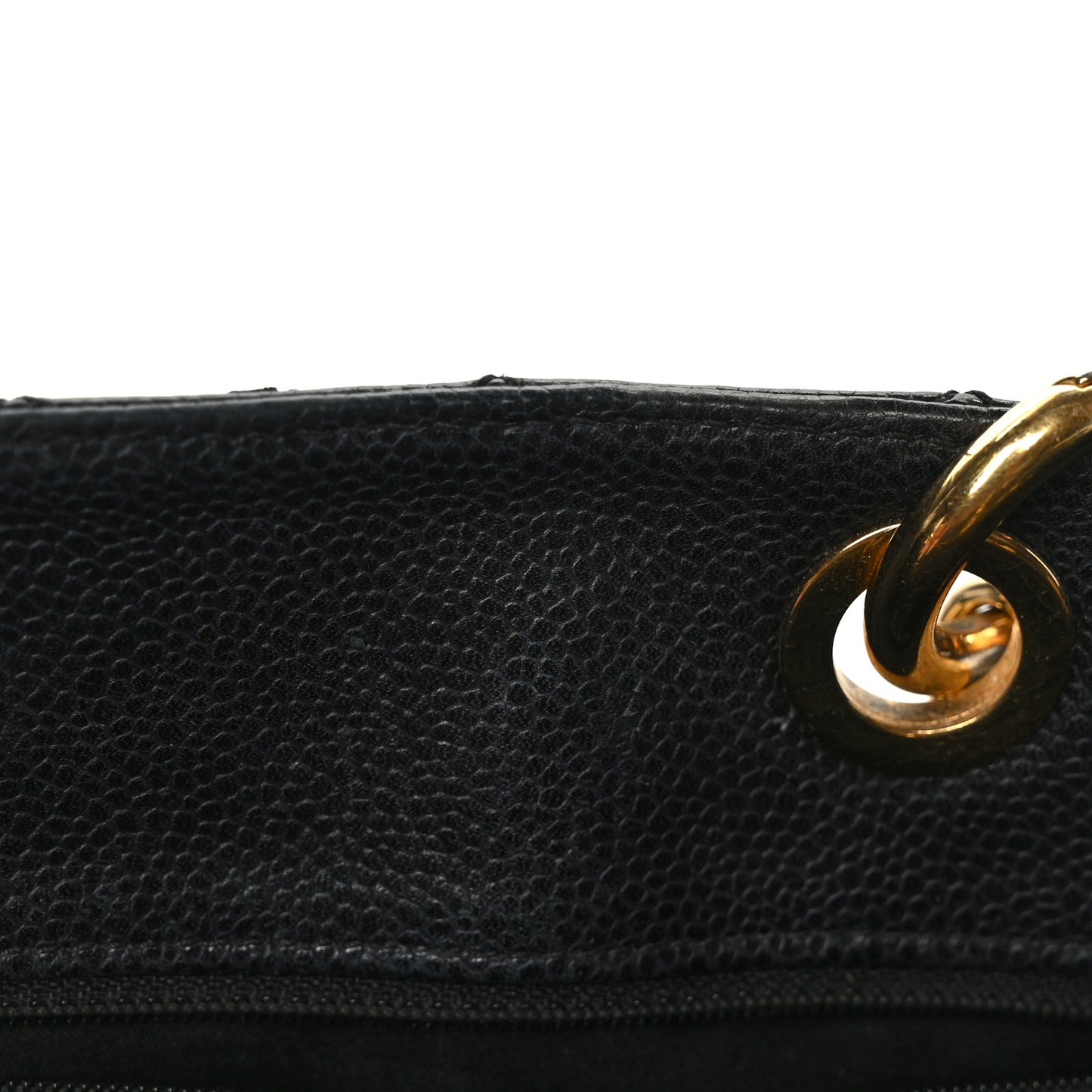 Caviar Quilted Grand Shopping Tote GST Black