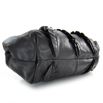 Prada Nappa Ruffle Bag Black 4 of 7