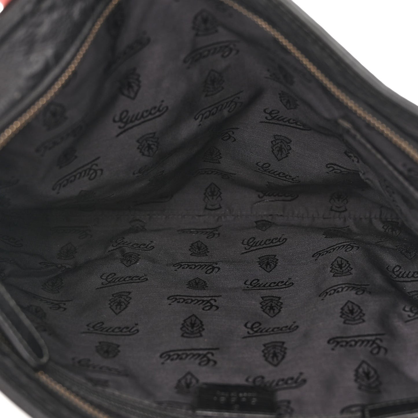 Guccissima Flat Messenger Bag Black