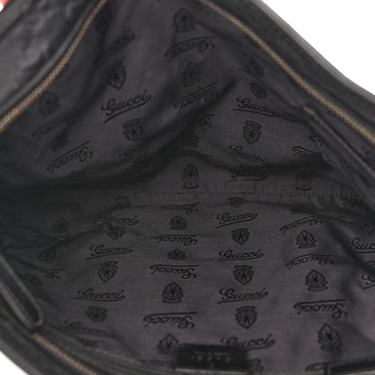 Gucci Guccissima Flat Messenger Bag Black 4 of 11