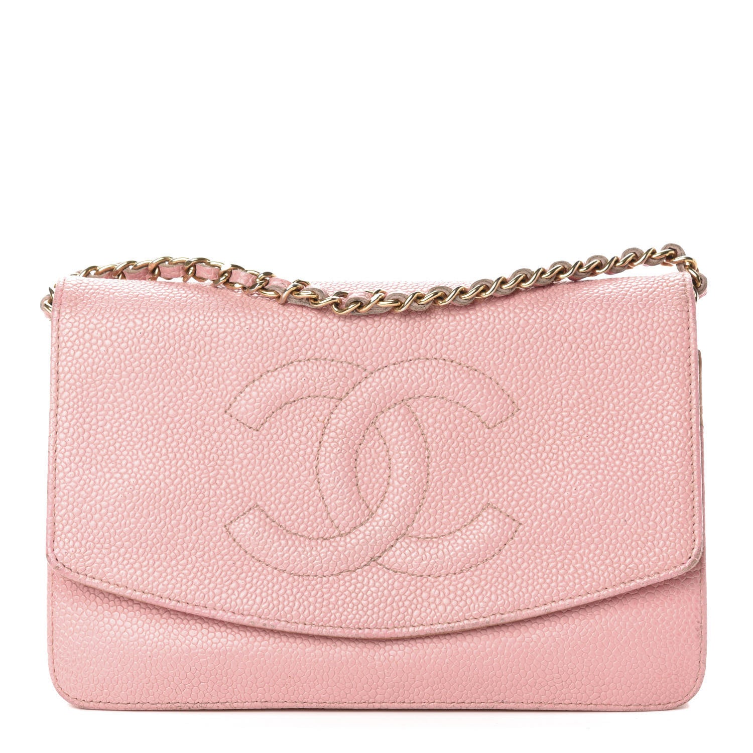 Chanel Caviar Timeless CC Wallet On Chain WOC Light Pink 1 of 14