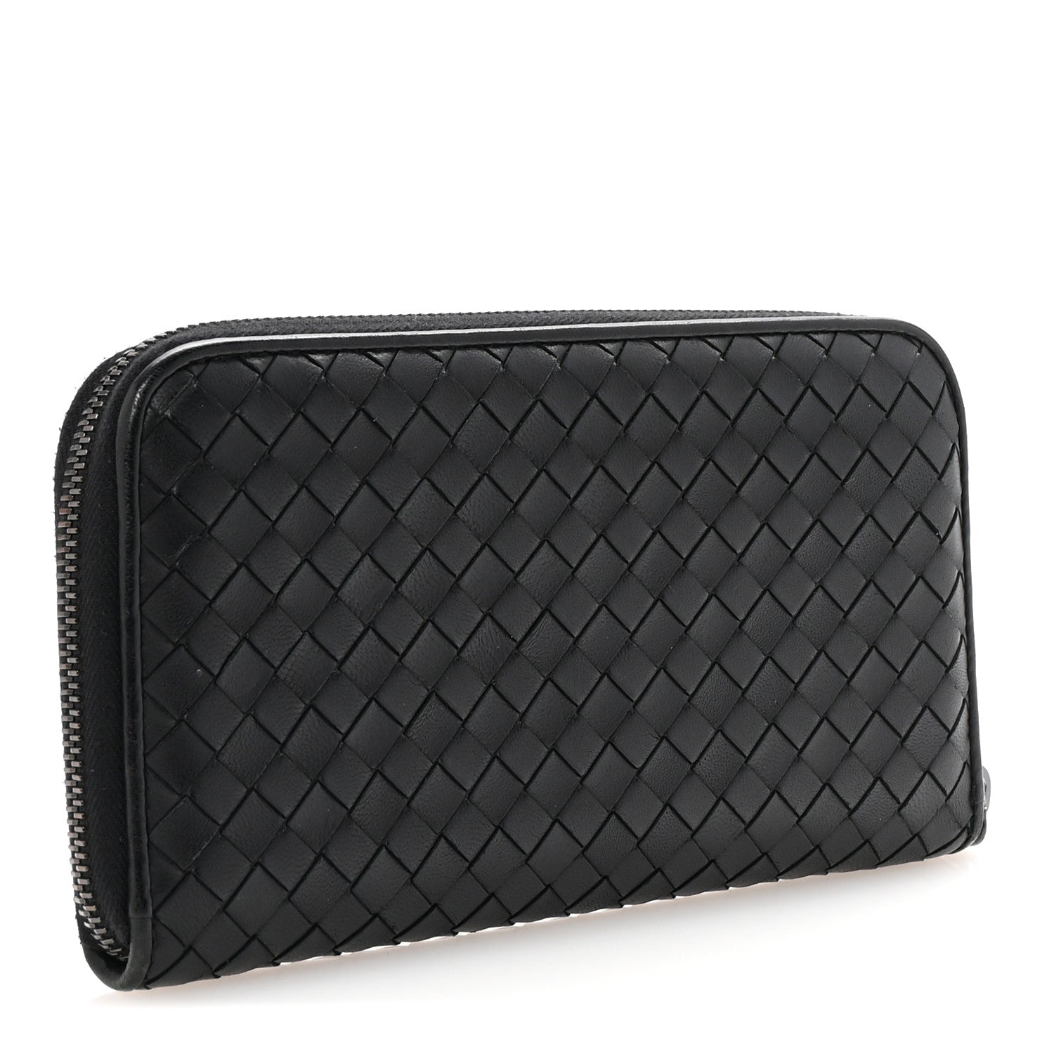 Bottega Veneta Nappa Intrecciato Zip Around Wallet Black 3 of 7