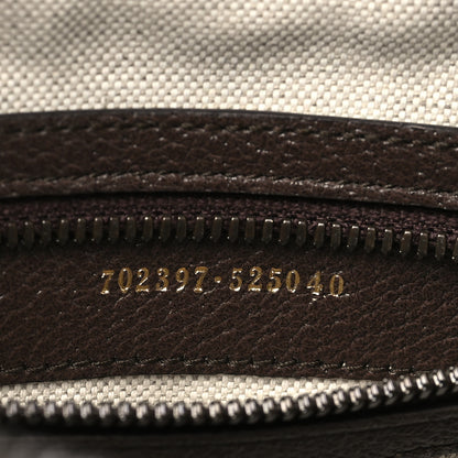 Gucci X ADIDAS Crystal Vintage Monogram Textured Dollar Calfskin Web Trefoil Logo Mini Bowling Bag Mid Natural Nut Off White New Acero 7 of 11