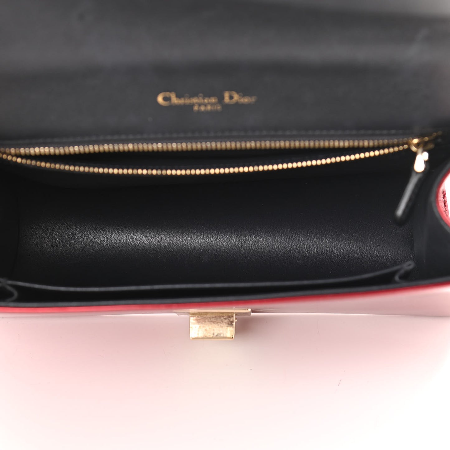 Metallic Patent Micro-Cannage Medium Diorama Flap Bag Red