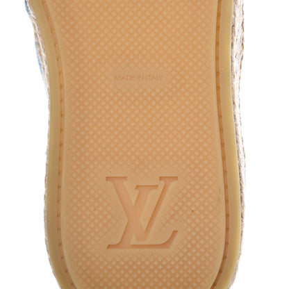 Louis Vuitton Denim Damier Mens Coconut Grove Espadrilles 8 Blue 7 of 9