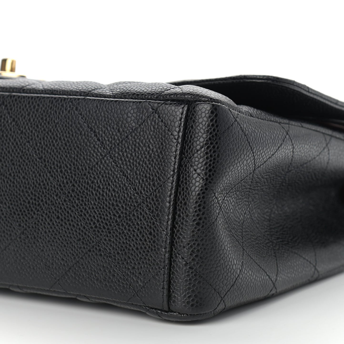 Caviar Quilted Maxi Double Flap Black
