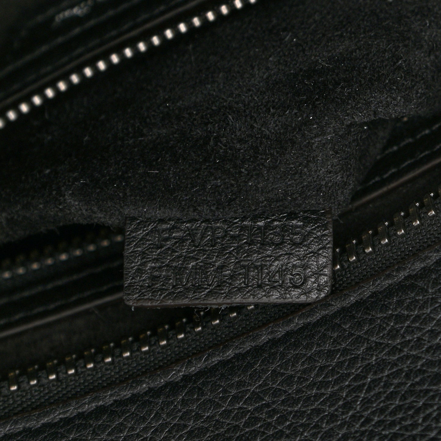 Drummed Calfskin Mini Luggage Black
