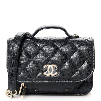 Chanel Caviar Quilted Business Affinity Clutch With Chain Black 1 of 12