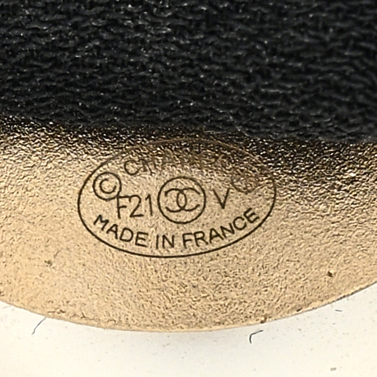 Chanel Pearl CC Hair Tie Black Gold Pearly White 4 of 5