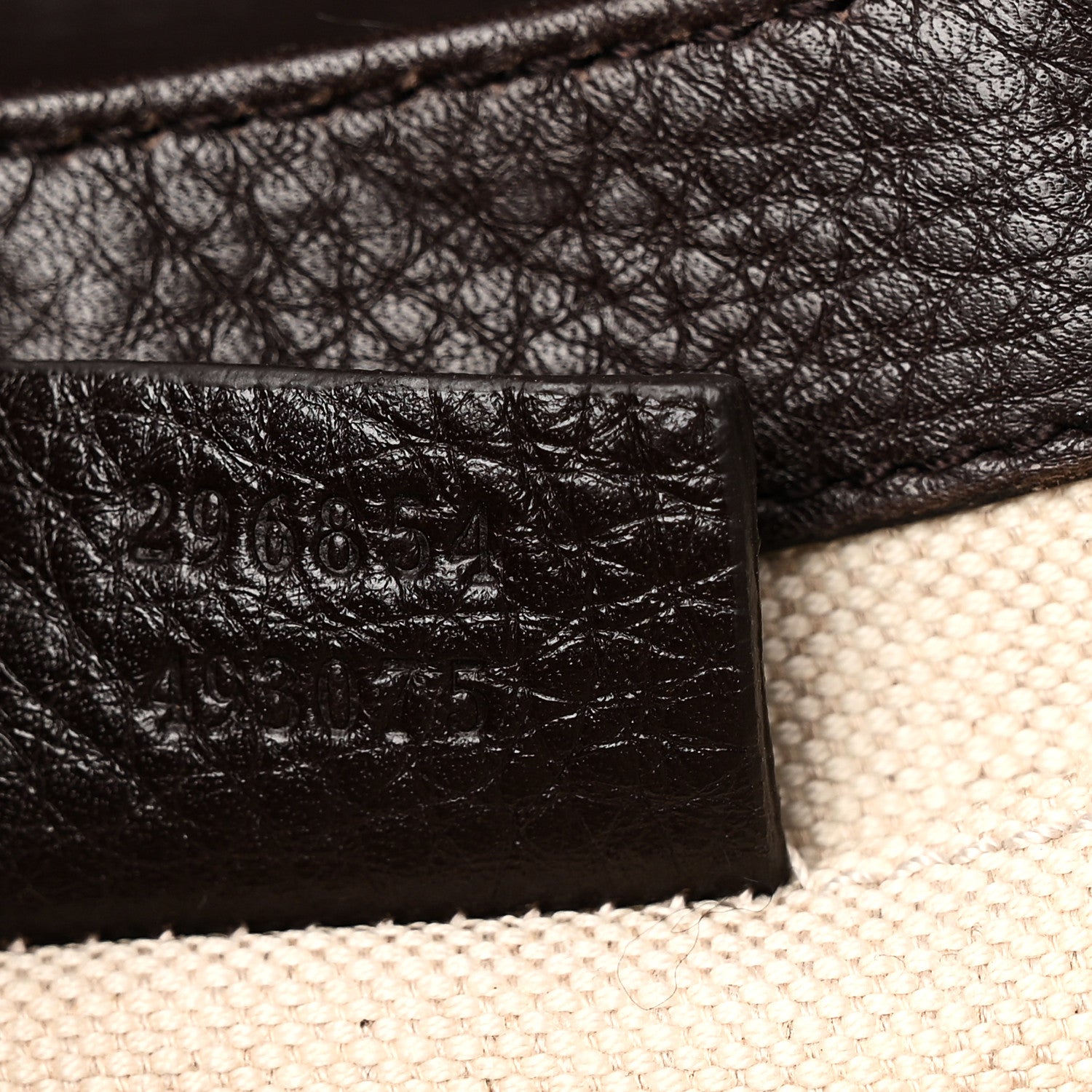 Gucci Pebbled Calfskin Web Small Dressage Shoulder Bag Dark Brown 7 of 10