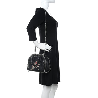 Stella McCartney Eco Alter Nappa Mini Falabella Box Bird Top Handle Bag Black 2 of 10