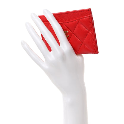 Chanel Caviar Quilted Card Holder Red 2 of 8