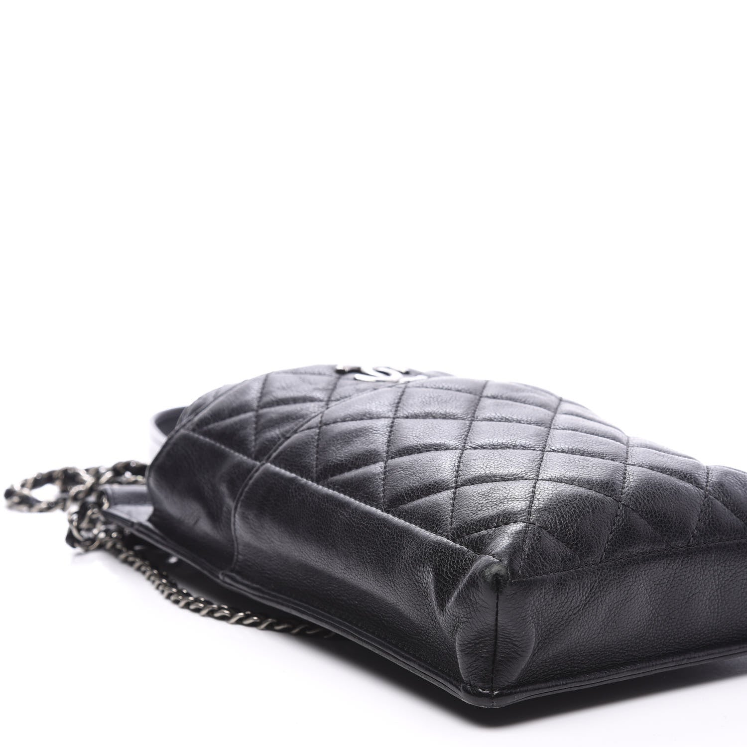Chanel Calfskin Quilted CC Waiter Clutch Clutch With Chain Black 11 of 16
