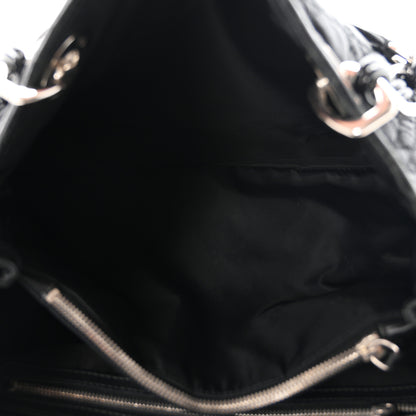 Christian Dior Satin Cannage Charming Lock Flap Shoulder Bag Black 5 of 10