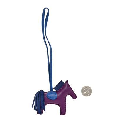 Hermes Milo Lambskin Grigri Rodeo Horse Bag Charm PM Violet Bleu Saphir Bleu France 2 of 4