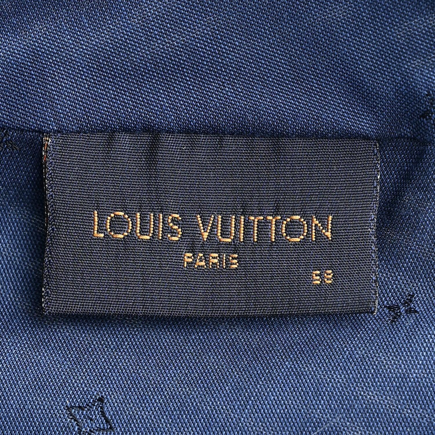 Louis Vuitton Hickory Stripes Denim Monogram Watercolor Cap 58 Blue 6 of 6