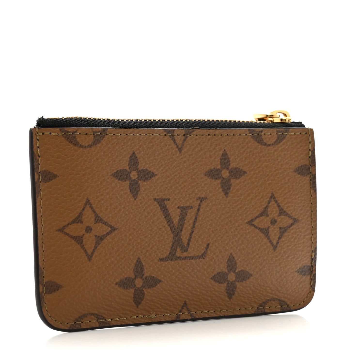 Reverse Monogram Zipped Romy Card Holder