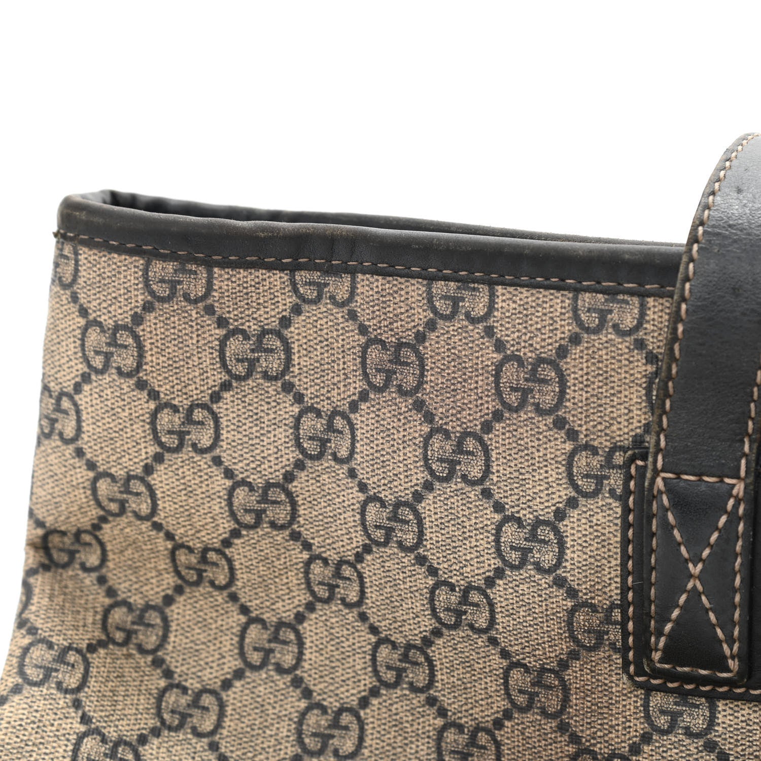 Gucci GG Supreme Monogram Medium Zippered Shopping Tote Navy 17 of 21