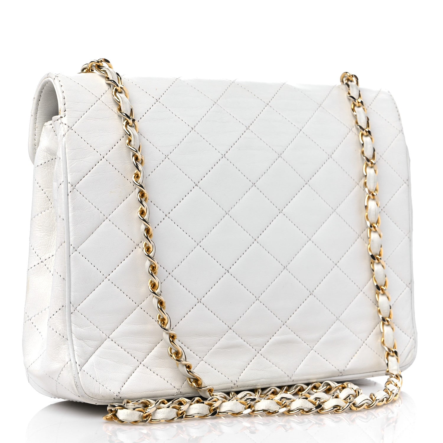 Chanel Lambskin Quilted Envelope Flap White 3 of 16