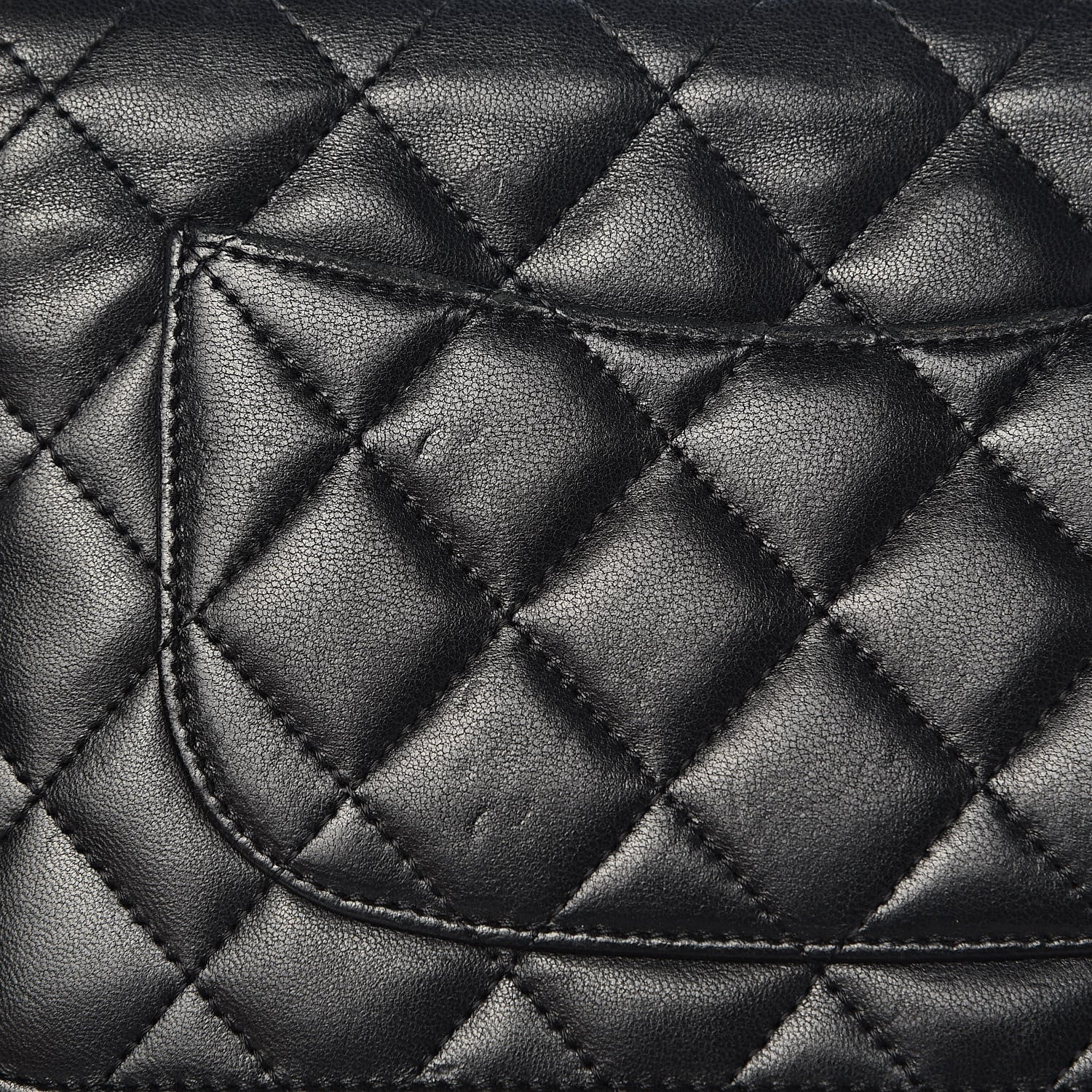 Chanel Lambskin Quilted Wallet On Chain WOC Black 13 of 17