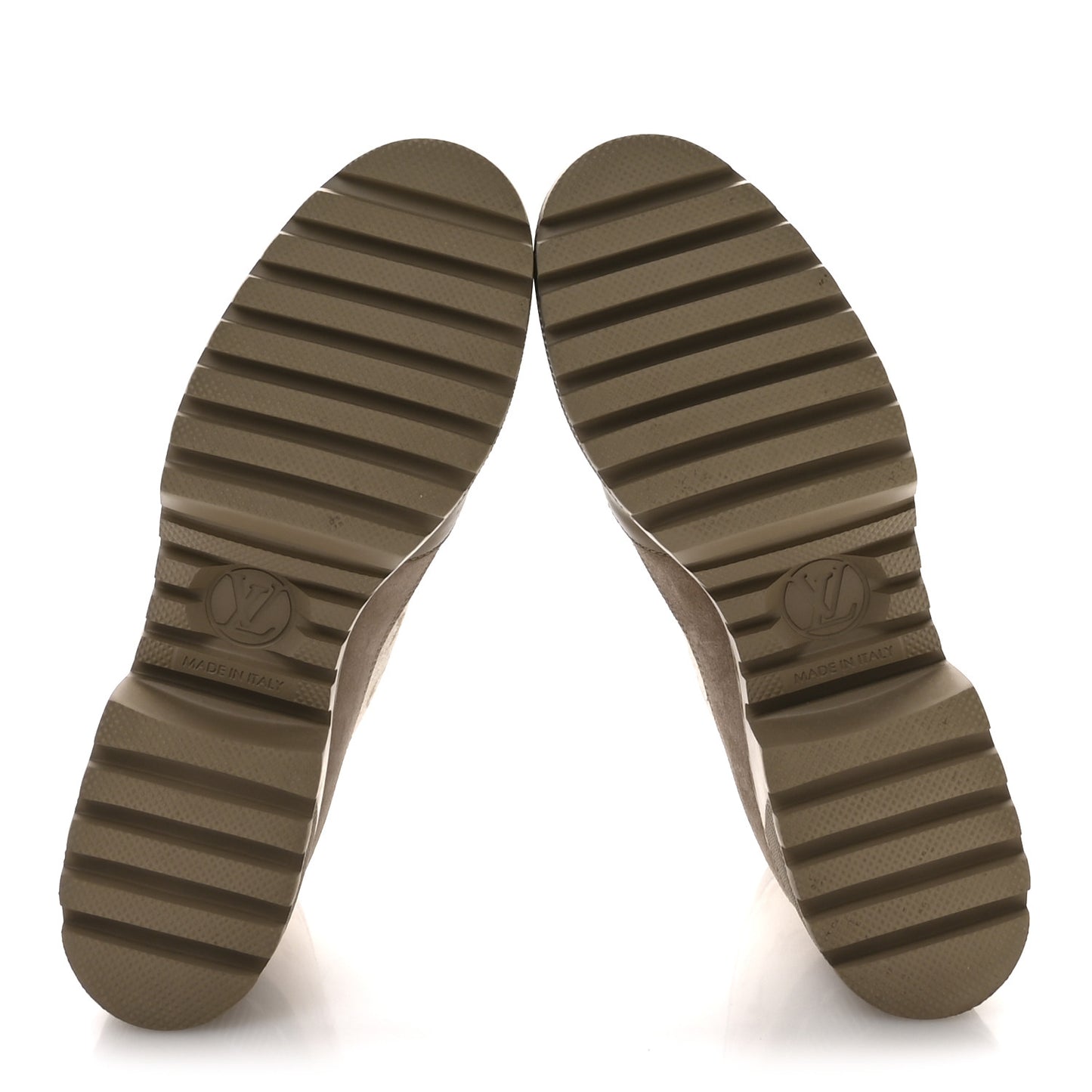 Suede Calfskin Laureate Platform Desert Boots 38.5 Beige