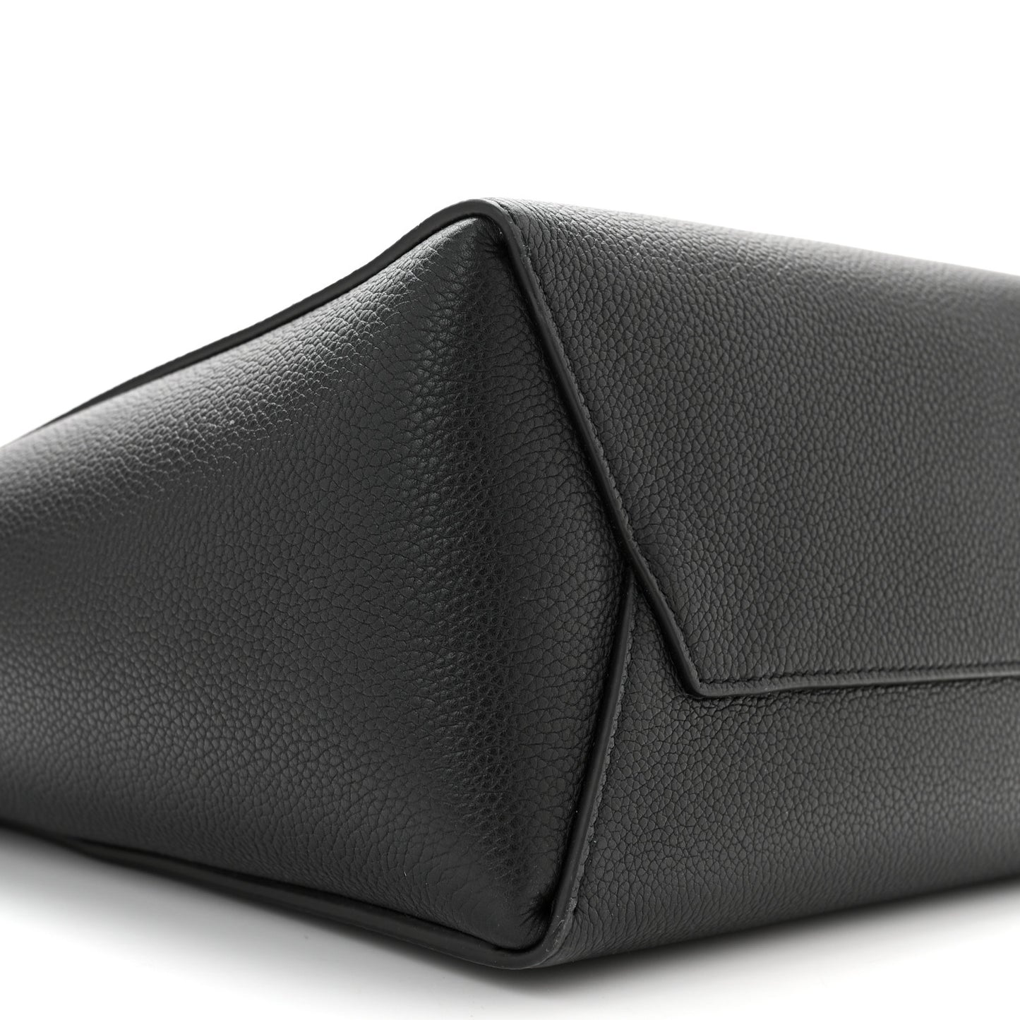 Soft Grained Calfskin Small Sangle Bucket Bag Black