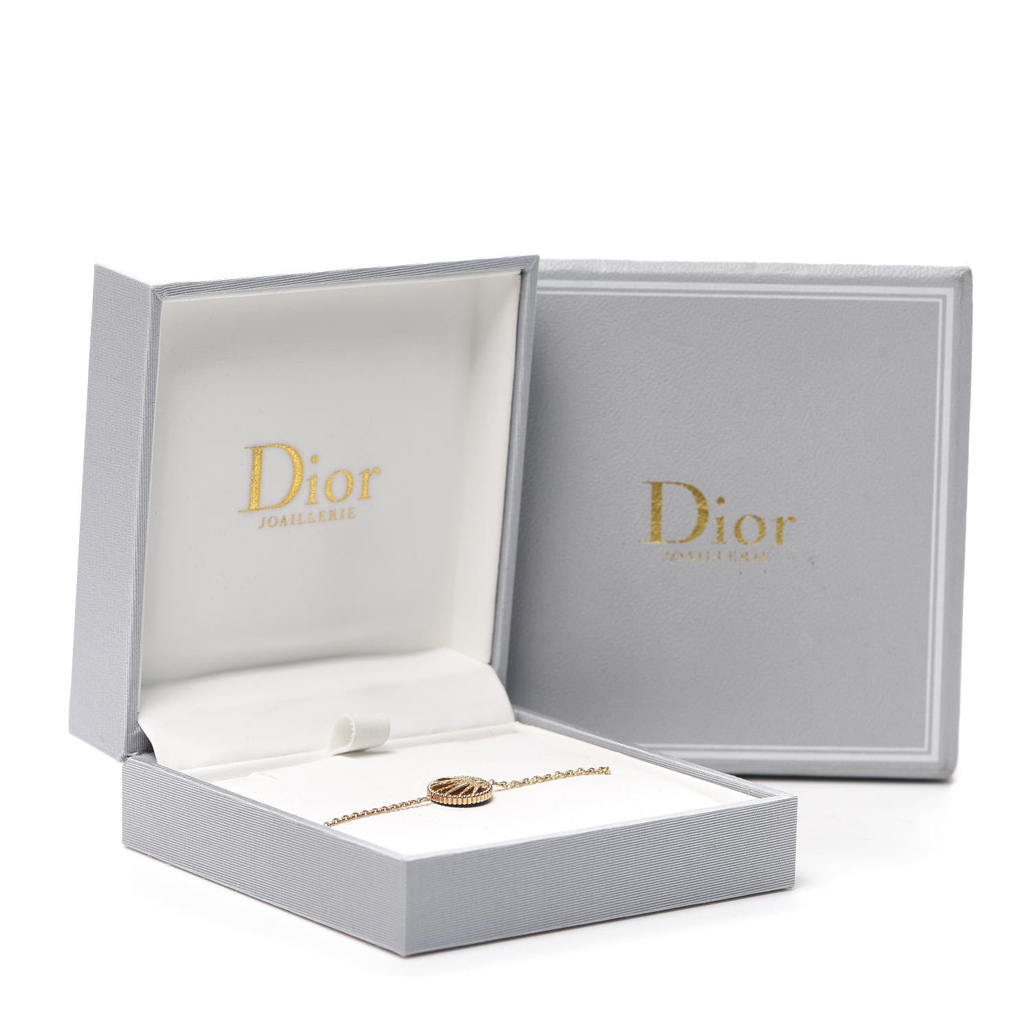 Christian Dior 18K Rose Gold Diamond Black Onyx Mother of Pearl Rose Celeste Bracelet 7 of 7