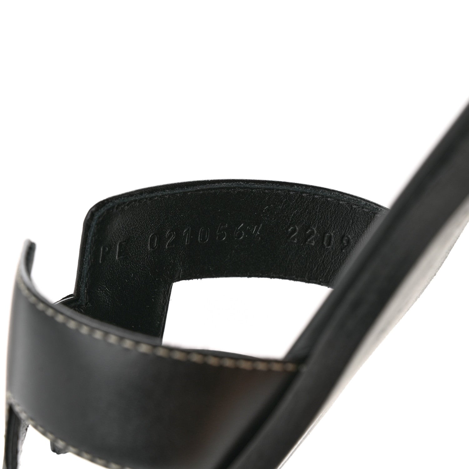 Hermes Box Calfskin Oran Sandals 38 Black 8 of 11