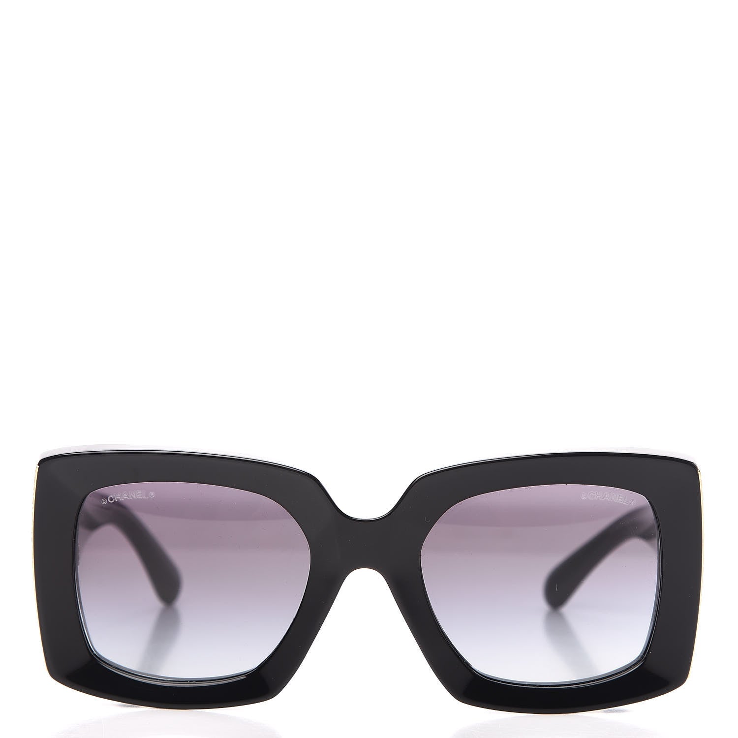 Chanel Acetate Rectangle Sunglasses 5435 Black 2 of 7