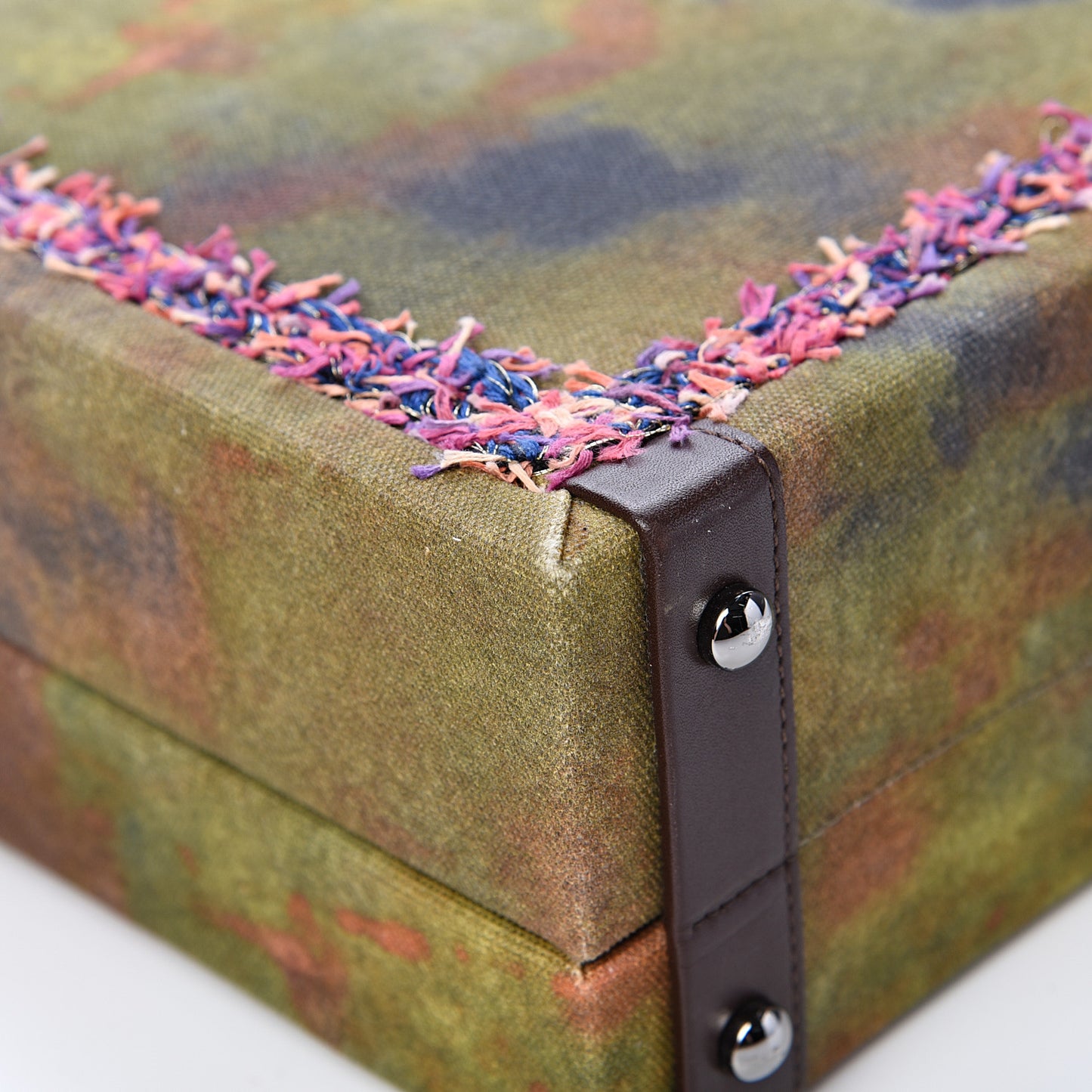 Washed Toile Graffiti On The Pavements Briefcase Khaki Multicolor
