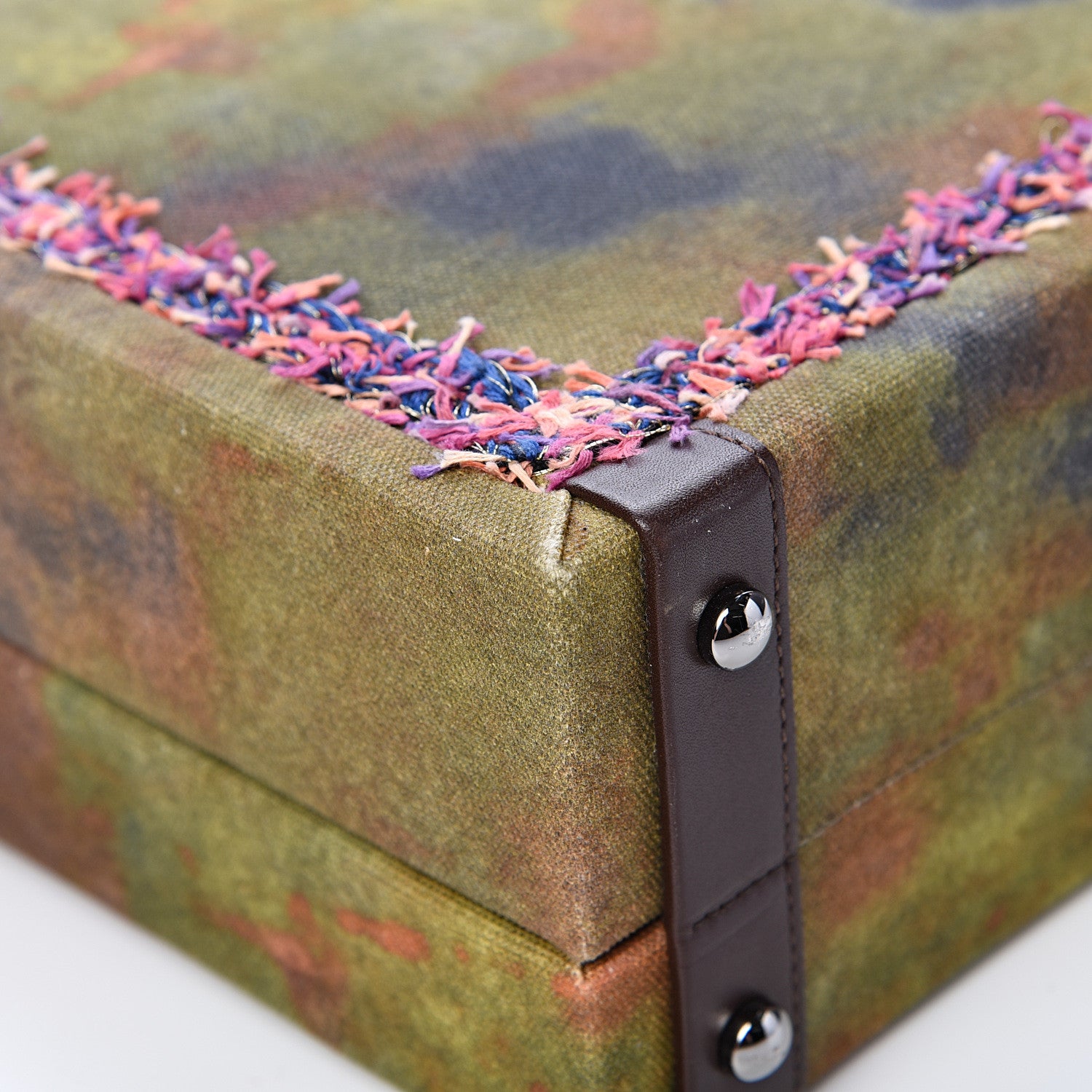 Chanel Washed Toile Graffiti On The Pavements Briefcase Khaki Multicolor 11 of 13