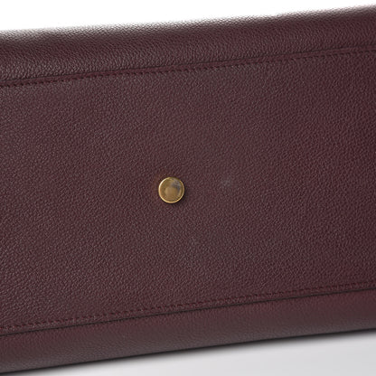 Saint Laurent Grained Calfskin Small Classic Sac De Jour Bordeaux 13 of 20