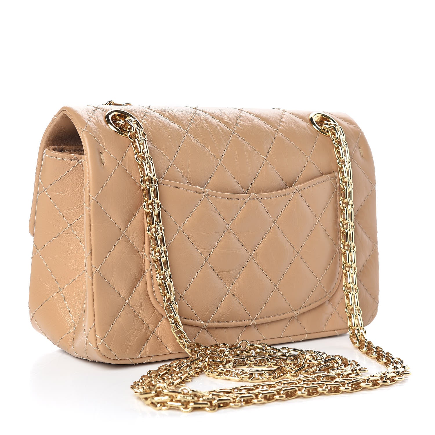 Chanel Aged Calfskin Quilted 2.55 Reissue Mini Flap Beige 4 of 11