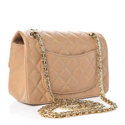 Chanel Aged Calfskin Quilted 2.55 Reissue Mini Flap Beige 4 of 11